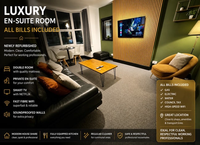 ✨Luxury Newly Refurbished En-Suite Room Available✨ Main Photo