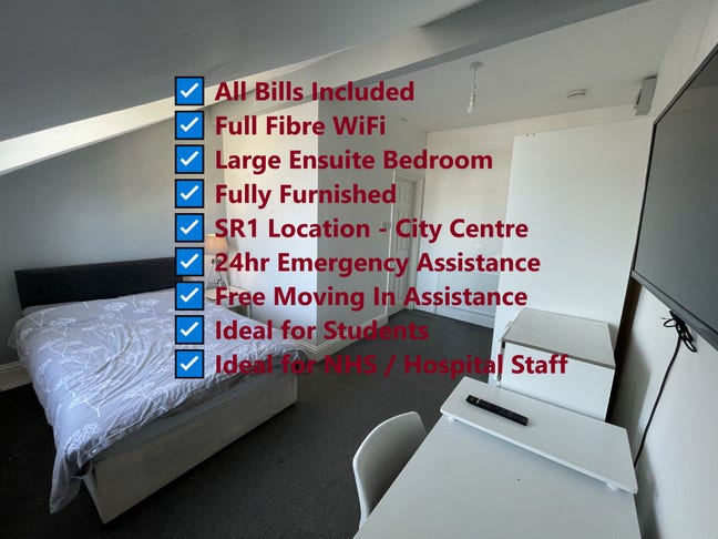 Large Ensuite Bedroom, SR1 (City) All Bills Inc Main Photo