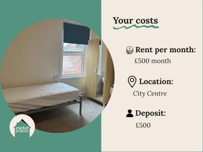 Bedsit available - Mount Pleasant Road, Exeter Main Photo