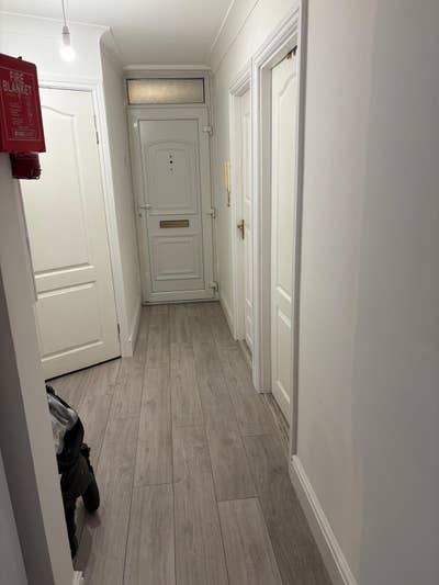 "Bright, furnished room with shared bathroom and k Main Photo