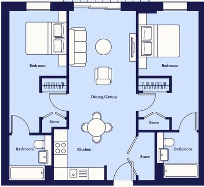 Modern 2 bed apartament in Temple Quay Main Photo