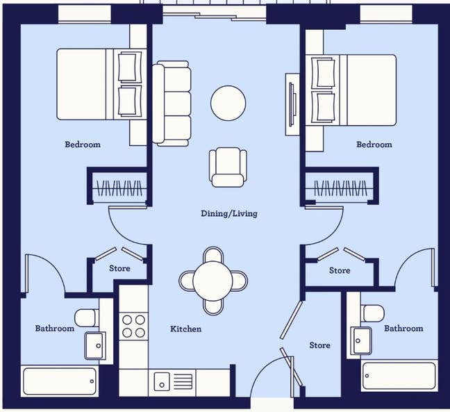 Modern 2 bed apartament in Temple Quay Main Photo