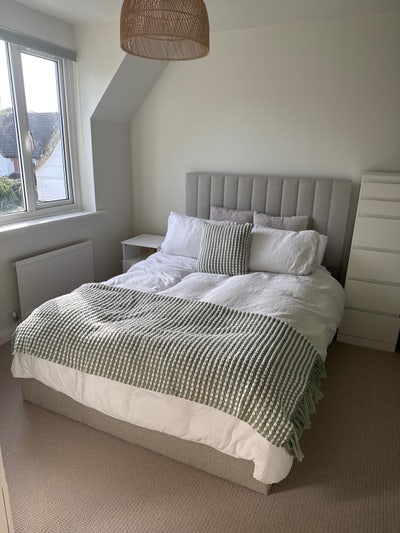 Newly decorated room with a double bed.  Main Photo