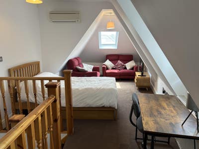 Large Light-Filled Top Floor Attic + Lounge area.  Main Photo