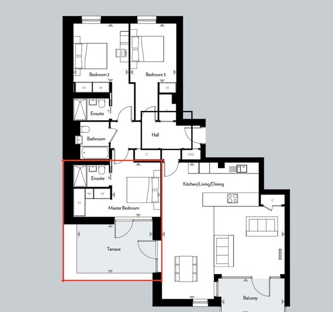 Private En-suite with Terrace Attached Main Photo