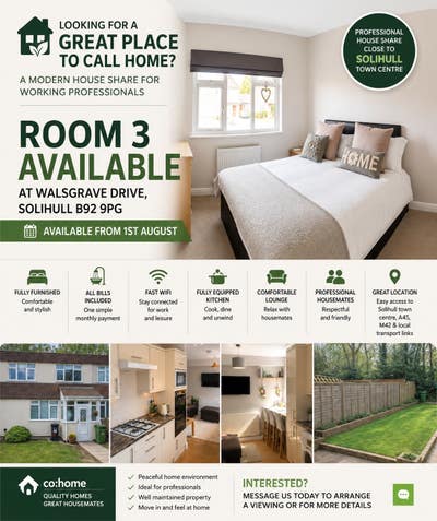 🔑 Zero Deposit Option | Double Room in Prime B92  Main Photo