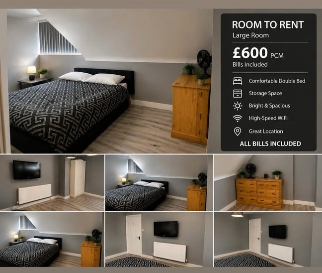 Spacious Double Rooms Available – King’s Norton Main Photo
