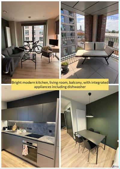 Modern Queen bed ensuite room in Wandsworth Town Main Photo