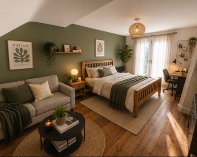 Spacious Bedroom/Living Room with Private Bathroom Main Photo