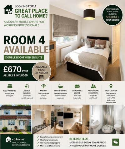 🔑 Zero Deposit Option | Double Room in Prime B92  Main Photo