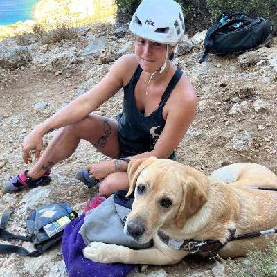Blind climber and Leader Dog Courage  Main Photo