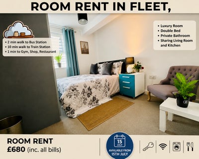 Room to rent in fleet  Main Photo
