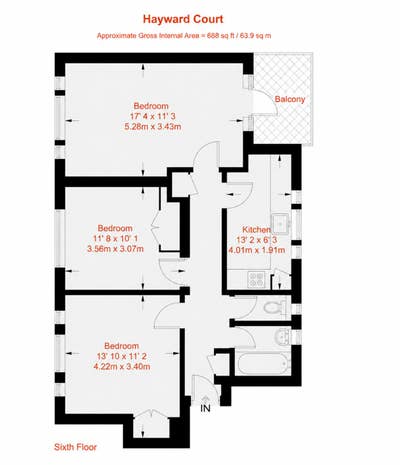 3 Rooms in a 3-Bed Flat | Stockwell Main Photo