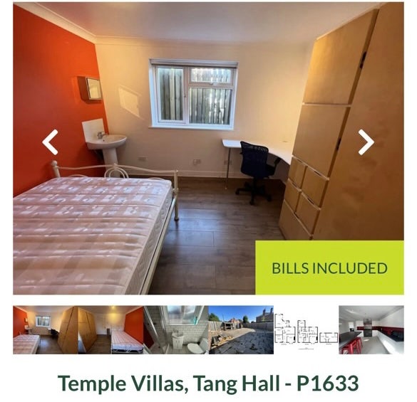 Room for rent - Tang Hall York - &pound;821.25 per month Main Photo
