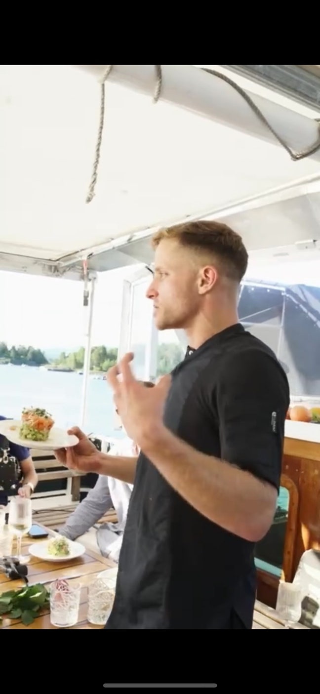 Aussie chef with suasage dog looks  Main Photo