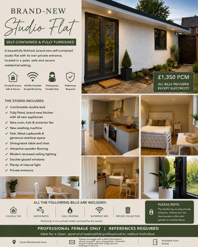 Brand new Studio Flat Main Photo
