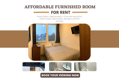 Affordable Furnished Room Near Putney Zone 2 Main Photo