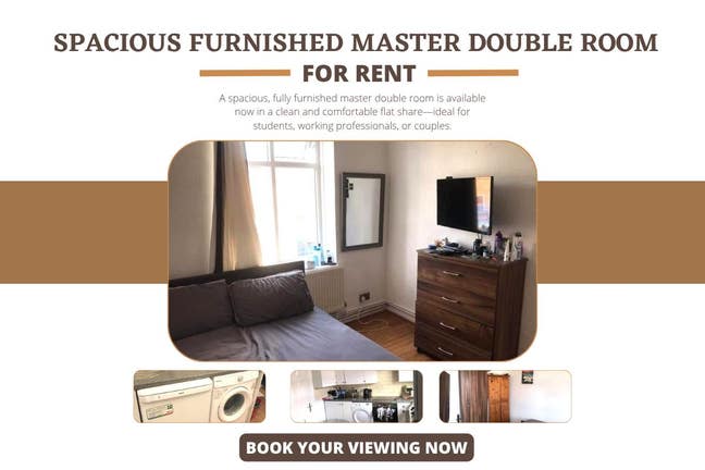 Spacious Furnished Master Double Room 92FD Main Photo