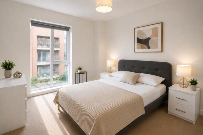 🏡 2 Doubles in Beautiful Modern Flat Nr Tube-W3🏡 Main Photo