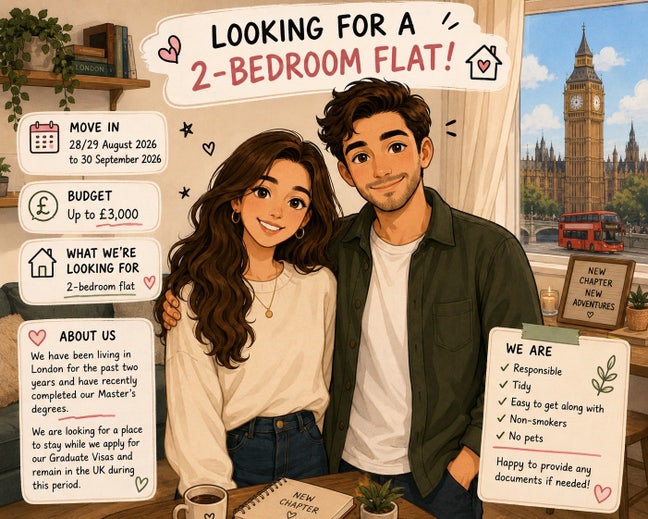2 Bedroom Flat Wanted! for 28/29 August to 30 sept Main Photo