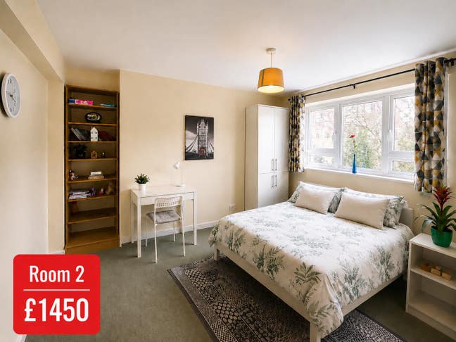 Bright Double Room near Euston, Camden & UCL Main Photo