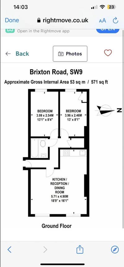 Double room in a spacious 2-bed flat in SW9 Main Photo