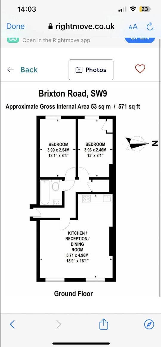 Double room in a spacious 2-bed flat in SW9 Main Photo