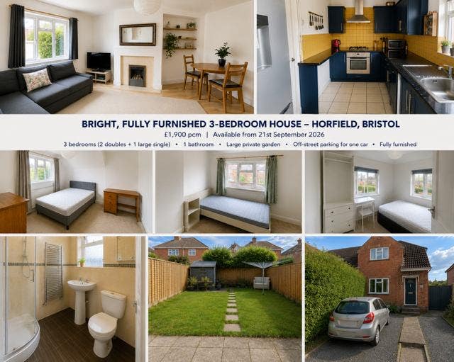 Bright, Fully Furnished 3-Bedroom House, Horfield Main Photo