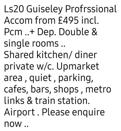 Leeds / Ls20 Guiseley.. house share Main Photo
