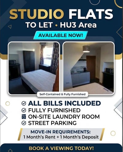 Studio Flat/ Bedsit, ALL Bills Included. Main Photo