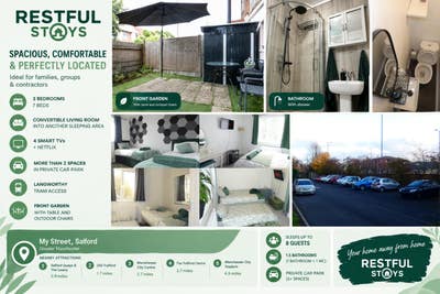 3BRs W/ 7beds, Near MCR, Free Parking, Netflix4TVs Main Photo