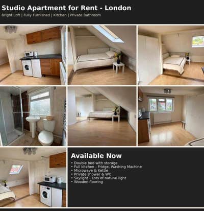 Fully Furnished Studio Flat – Wembley HA9 8NZ Main Photo