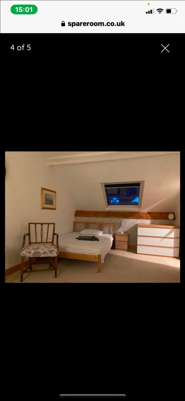 Large light double attic room, great location.  Main Photo