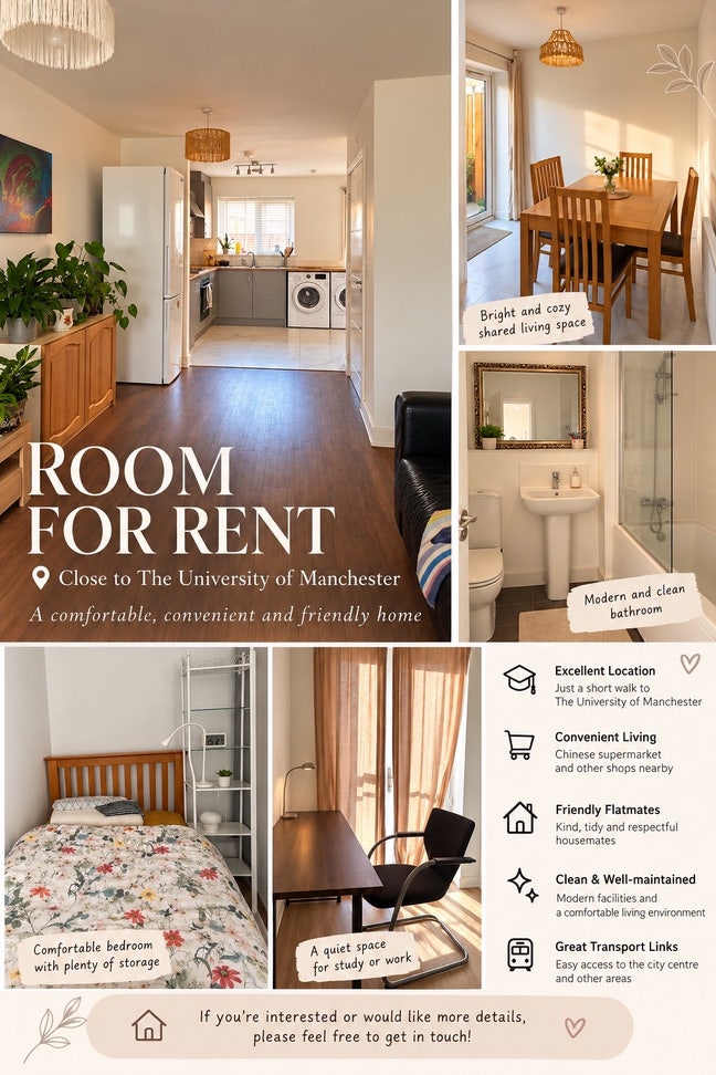M13 9JS one room rent Main Photo