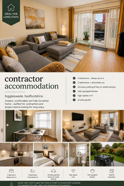 Spacious 4 Bed - Contractor Home - Sleeps 6 Main Photo
