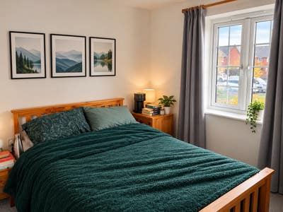 Sunny bedroom with bathroom, 5 mins town centre Main Photo