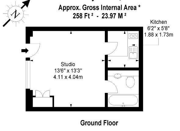 Flat 5- Lovely Studio Ideally located Main Photo