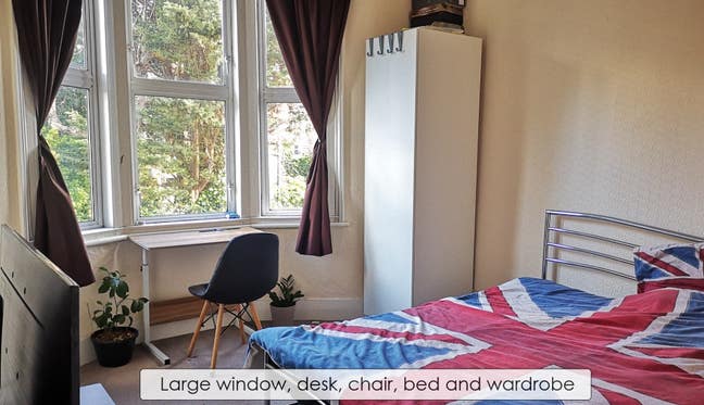 Garden view double room in a 2 bed flatshare Main Photo