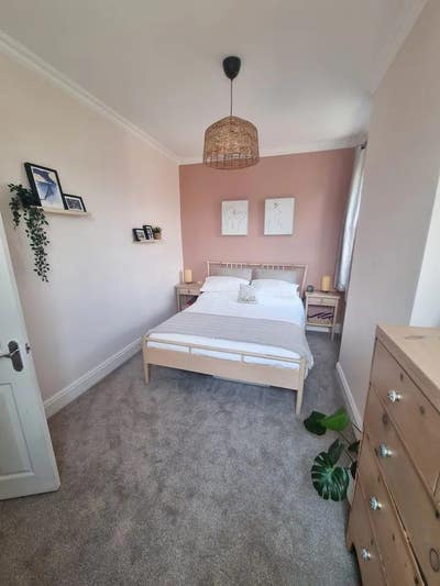 King room + own bath | Bright, tidy home Main Photo