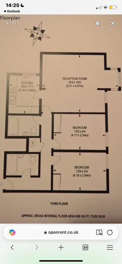 2bed 2 bath Flat, for pair of friends or a couple Main Photo