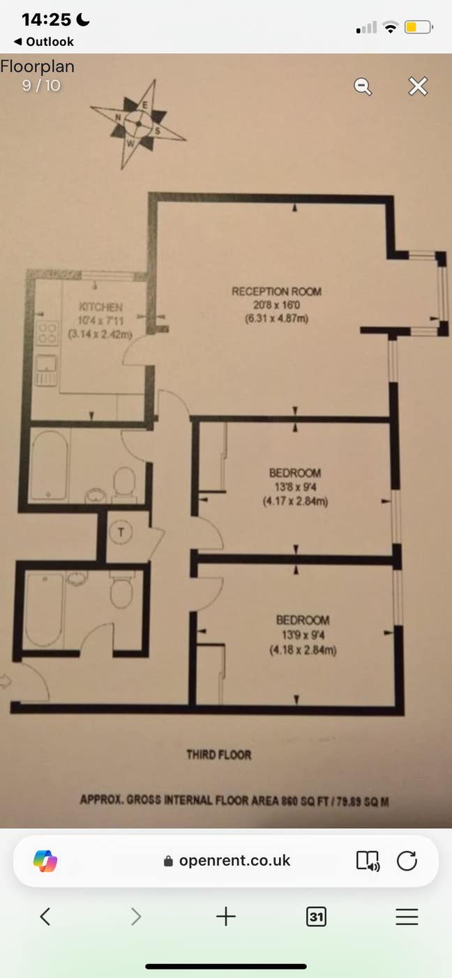 2bed 2 bath Flat, for pair of friends or a couple Main Photo