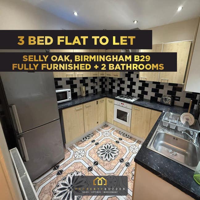 3-Bed Fully Furnished Flat Bristol Road, Selly Oak Main Photo
