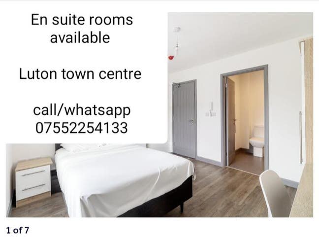  Room to let LU1 3ep en suite bathroom Single DSS  Main Photo