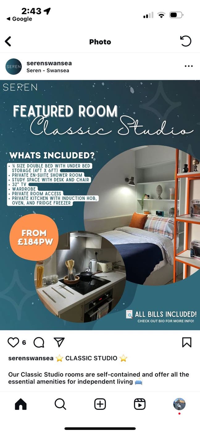 Students Only - Seren Accom Ensuite Main Photo