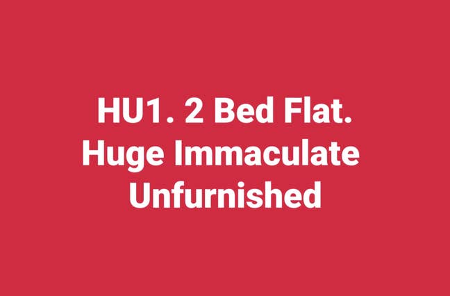 Hu1 - Huge Immaculate 2 Bed Flat. Main Photo