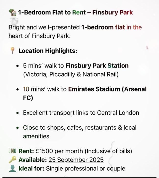 1 Bedroom Flat - from 25Th September 2025 Main Photo