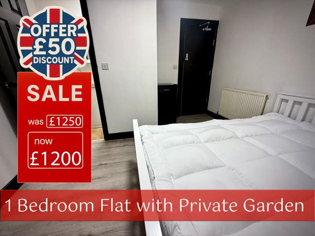 £1250 pcm |  1 Bedroom Flat | Private Garden Main Photo