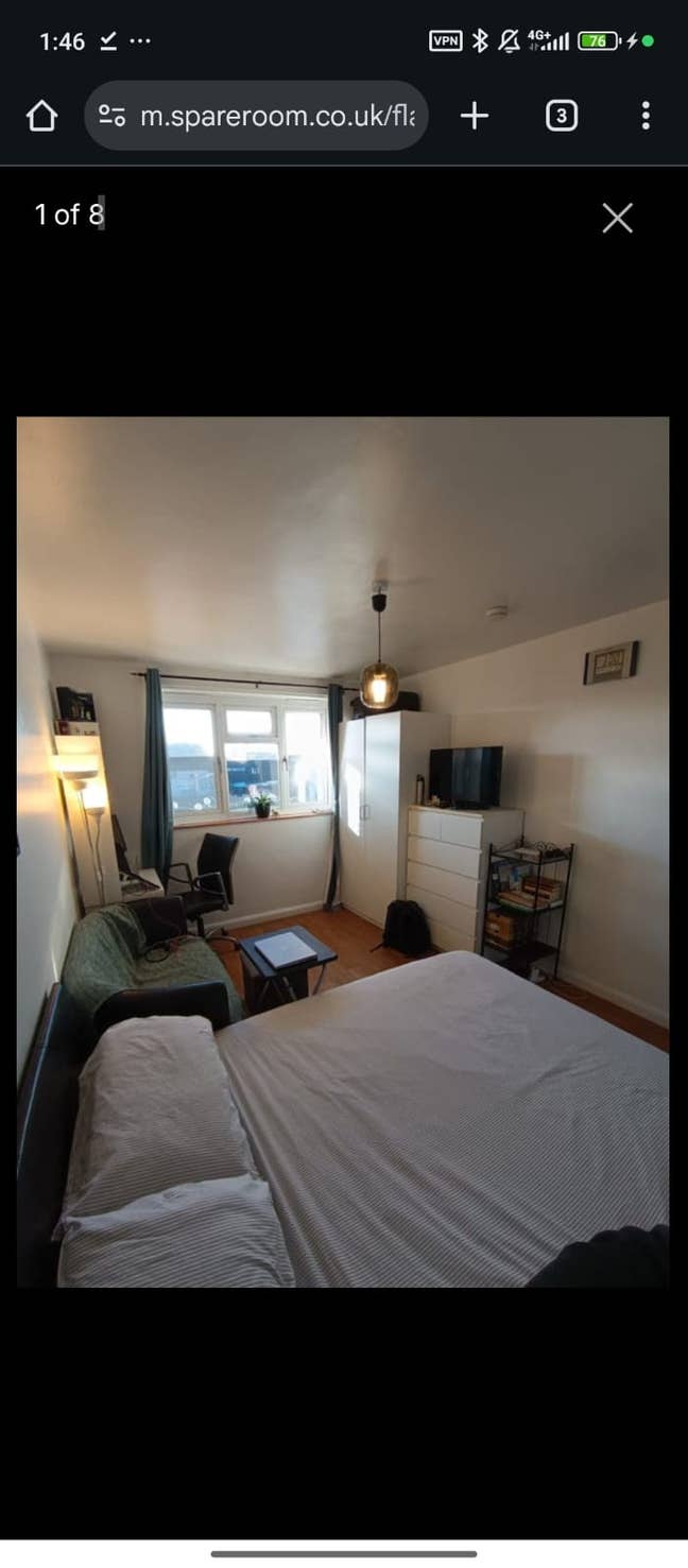 A large furnished double bedroom to let. New Cross Main Photo