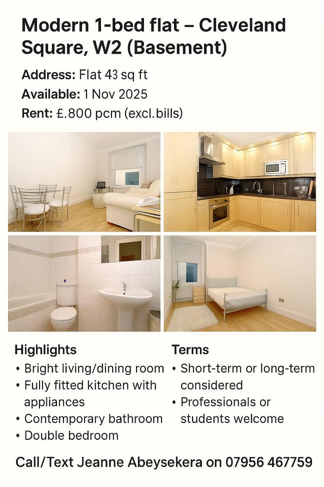 Luxury appartment for rent in Bayswater Main Photo