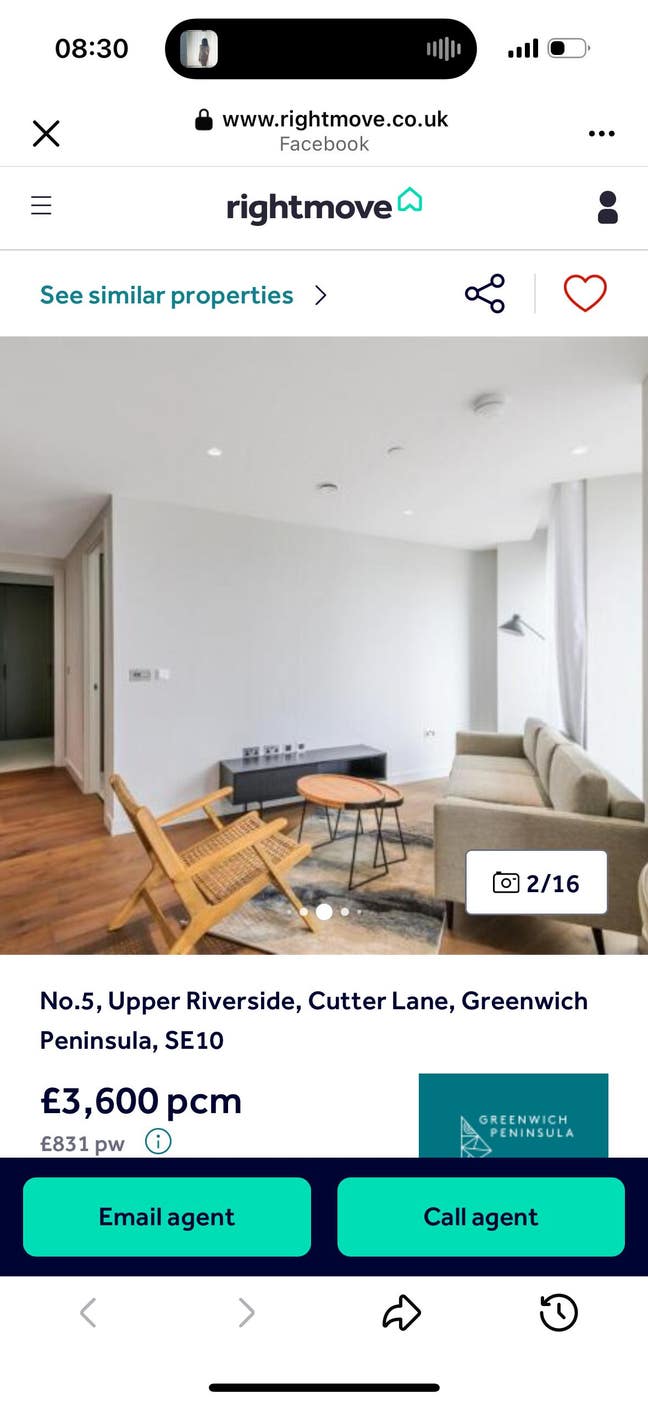 2 x Rooms in amazing Flat Share overlooking 02 Main Photo
